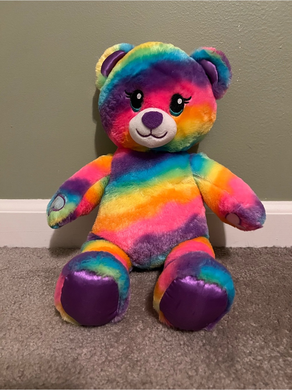 Build A Bear Rainbow Teddy Bear - 16 inch